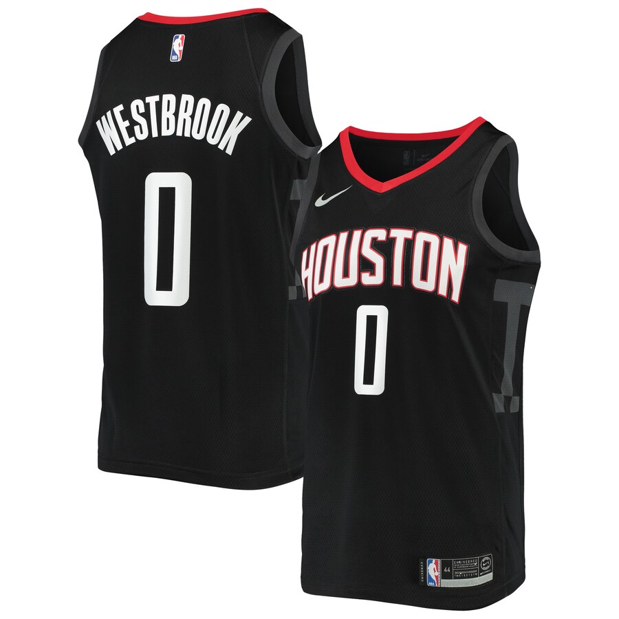 Russell Westbrook Houston Rockets 2019/2020 Swingman Basketball Jersey - Statement Edition - Black