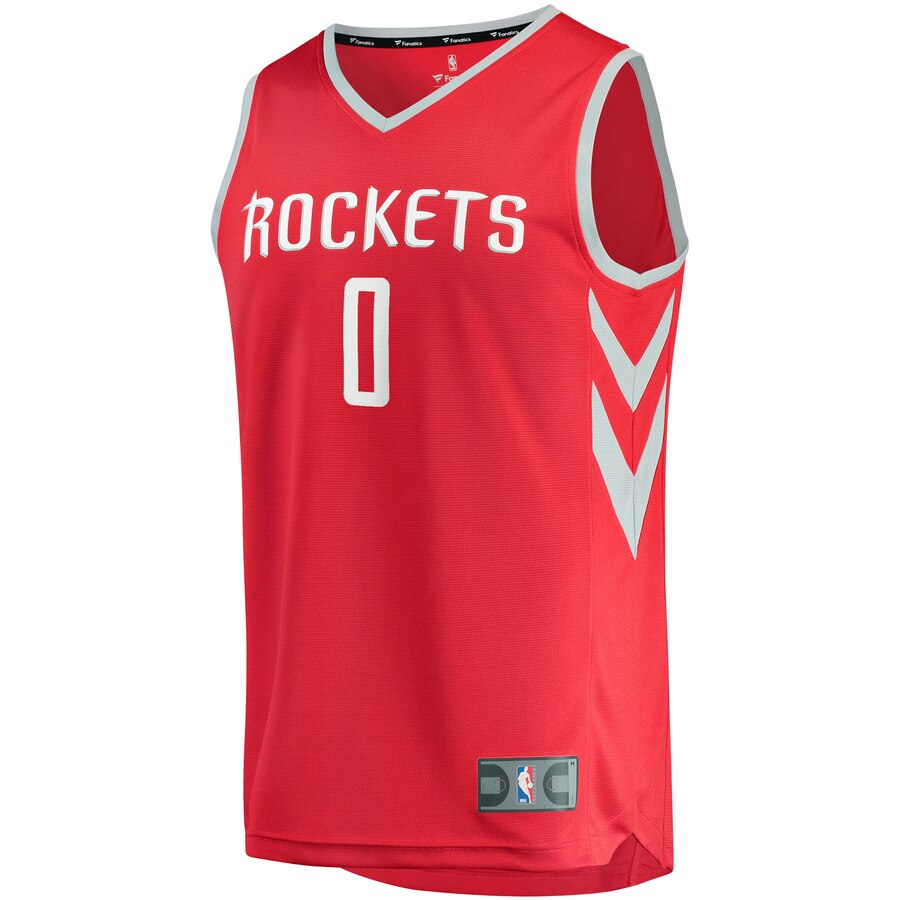 Alternative view of Russell Westbrook Houston Rockets Fanatics Branded 2019-20 Fast Break Replica Player Basketball Jersey Red - Icon Edition