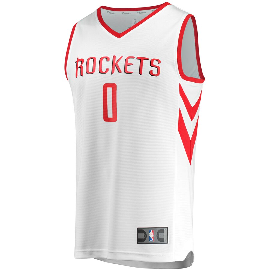 Alternative view of Russell Westbrook Houston Rockets Fanatics Branded Fast Break Replica Basketball Jersey White - Association Edition