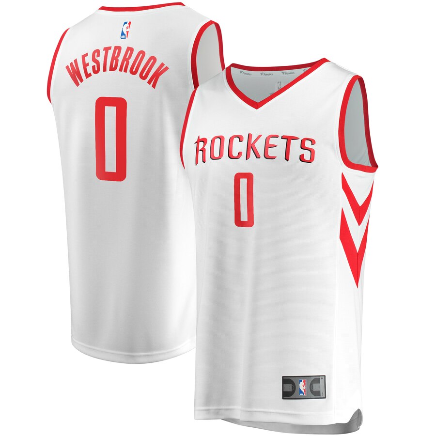 Russell Westbrook Houston Rockets Fanatics Branded Fast Break Replica Basketball Jersey White - Association Edition