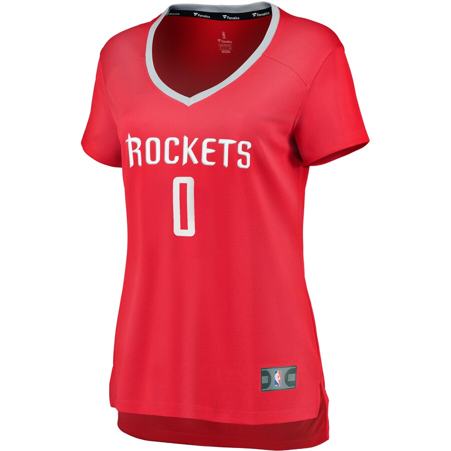 Alternative view of Russell Westbrook Houston Rockets Fanatics Branded Women's Fast Break Replica Basketball Jersey Red - Icon Edition