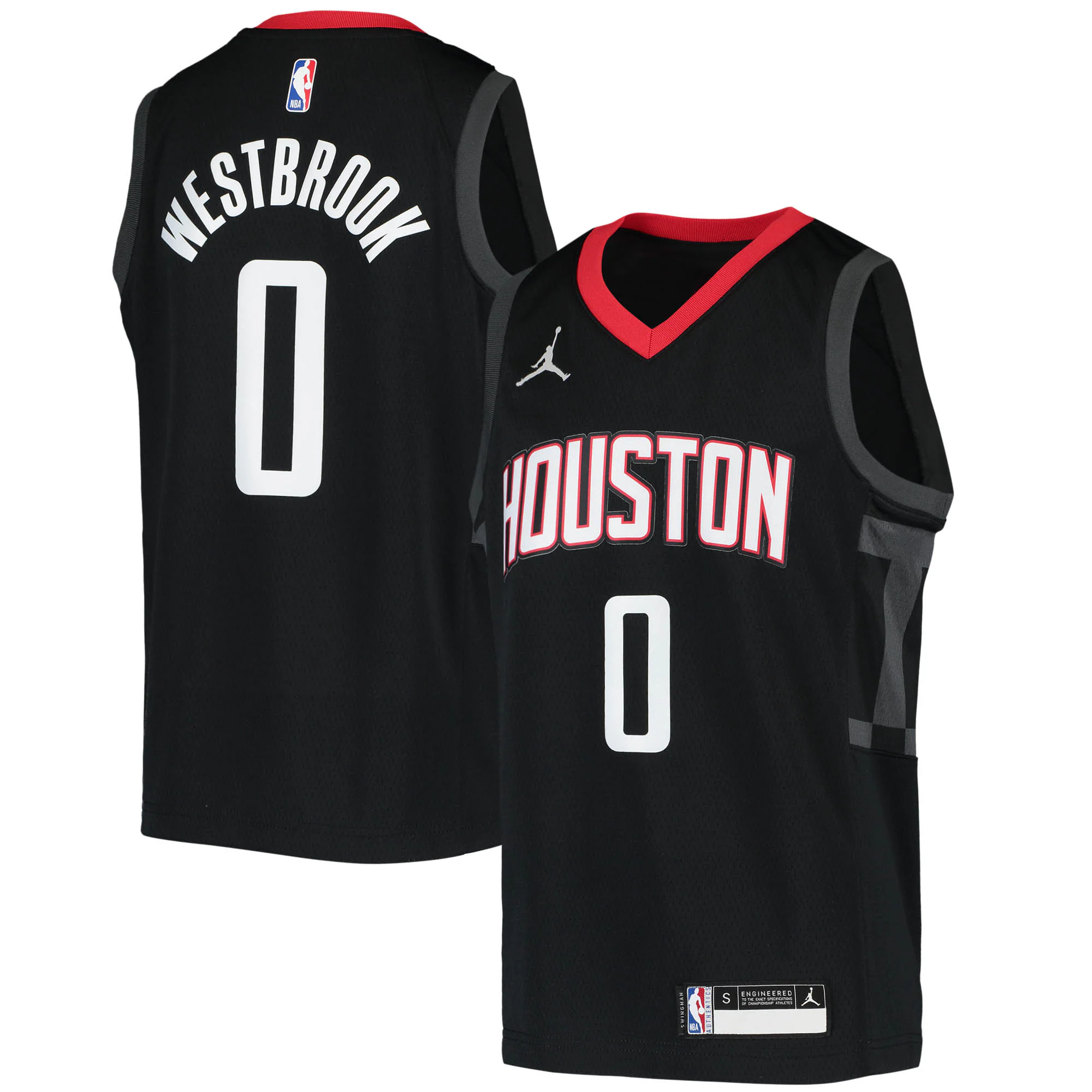 Russell Westbrook Houston Rockets Youth 2020/21 Swingman Player Basketball Jersey - Black - Statement Edition