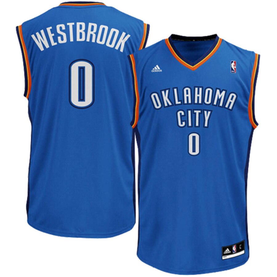 Russell Westbrook Oklahoma City Thunder Adidas Youth Replica Road Basketball Jersey - Light Blue