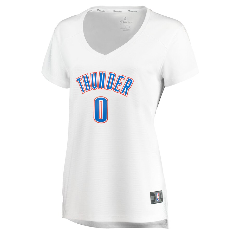 Alternative view of Russell Westbrook Oklahoma City Thunder Fanatics Branded Women's Fast Break Replica Basketball Jersey - Association Edition - White