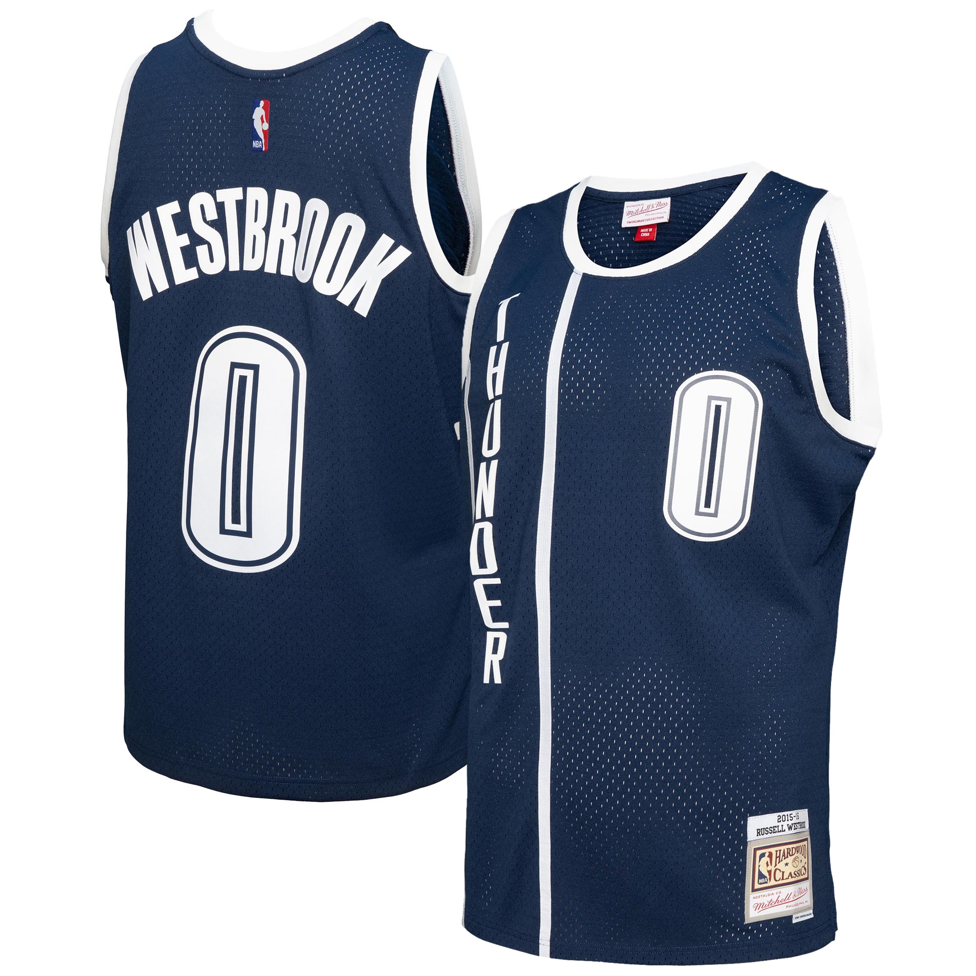 Russell Westbrook Oklahoma City Thunder Mitchell & Ness 2015/16 Swingman Basketball Jersey - Blue