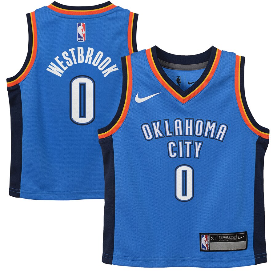 Russell Westbrook Oklahoma City Thunder Toddler Replica Basketball Jersey Blue - Icon Edition