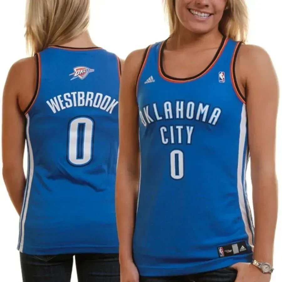 Russell Westbrook Oklahoma City Thunder Women's Fashion Basketball Jersey - Royal Blue - JS897 