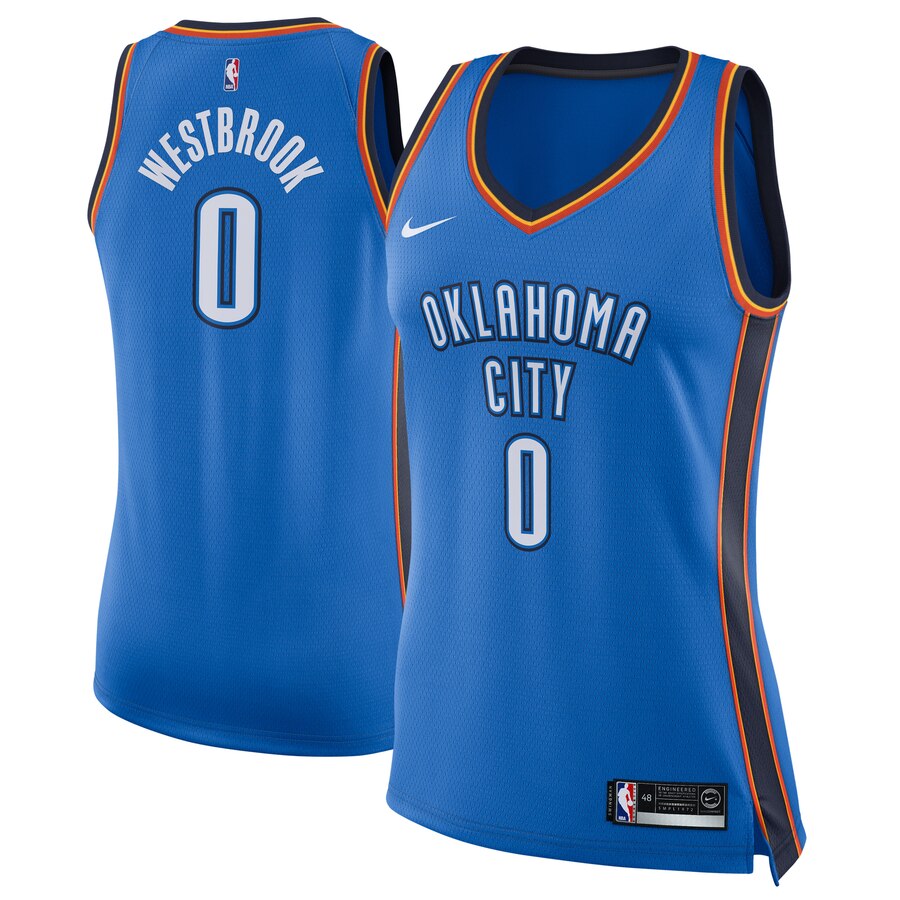Russell Westbrook Oklahoma City Thunder Women's Swingman Basketball Jersey Blue - Icon Edition