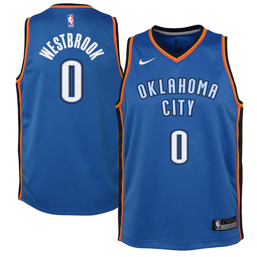 Russell Westbrook Oklahoma City Thunder Youth Swingman Basketball Jersey Blue - Icon Edition