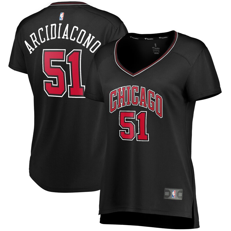 Ryan Arcidiacono Chicago Bulls Fanatics Branded Women's Fast Break Player Team Basketball Jersey - Statement Edition - Black