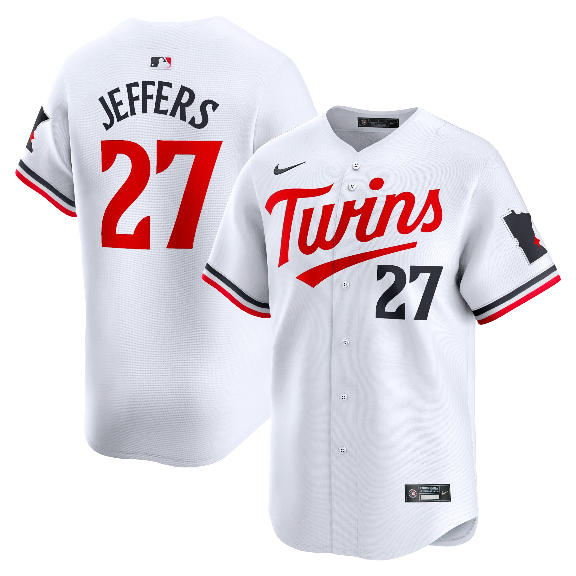 Ryan Jeffers Minnesota Twins Home Limited Player Baseball Jersey - White