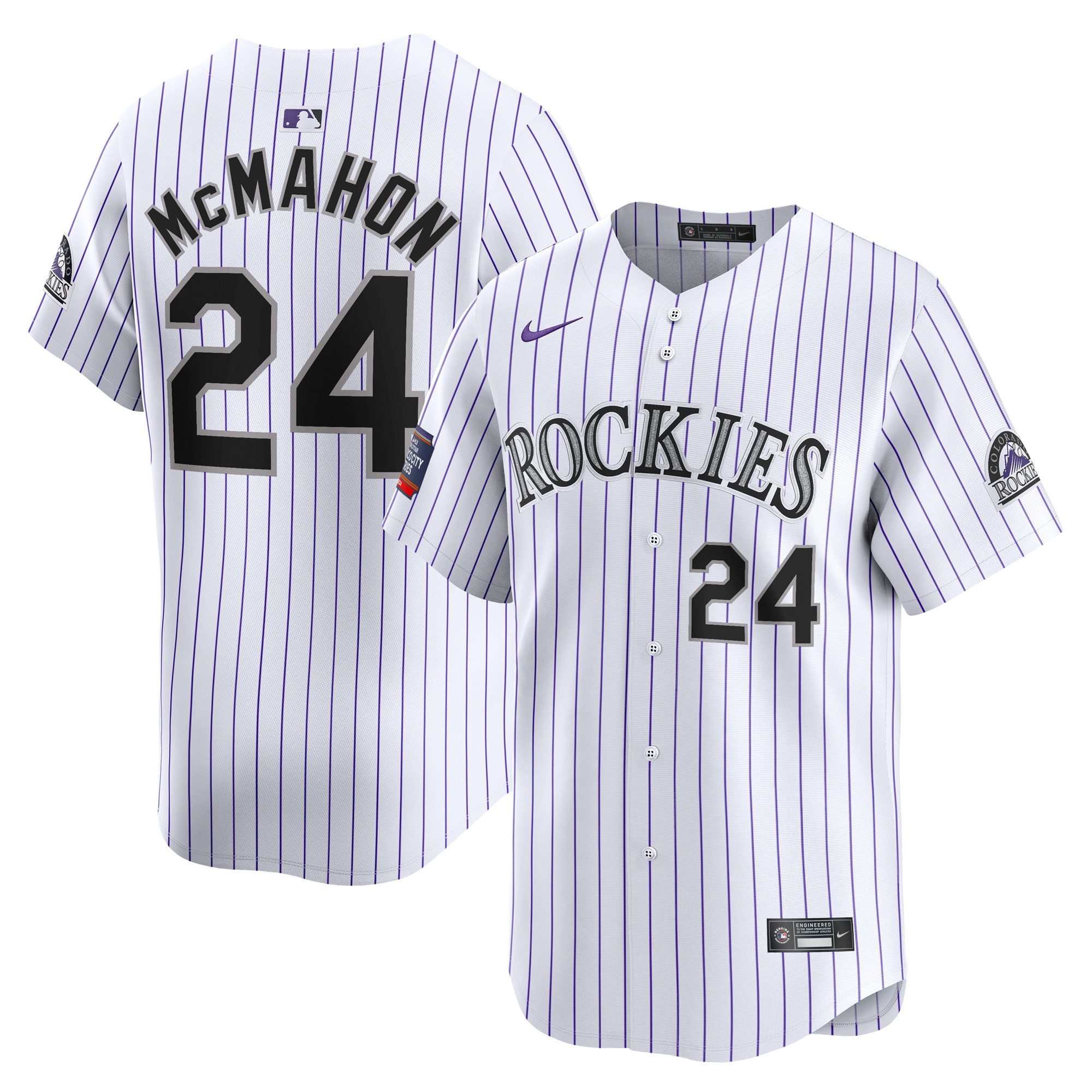 Ryan Mcmahon Colorado Rockies 2024 Mlb World Tour Mexico City Series Home Limited Player Baseball Jersey - White