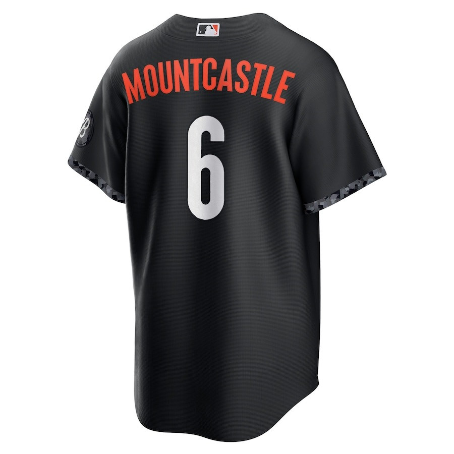 Alternative view of Ryan Mountcastle 6 Baltimore Orioles 2023 City Connect Men Baseball Jersey - Black