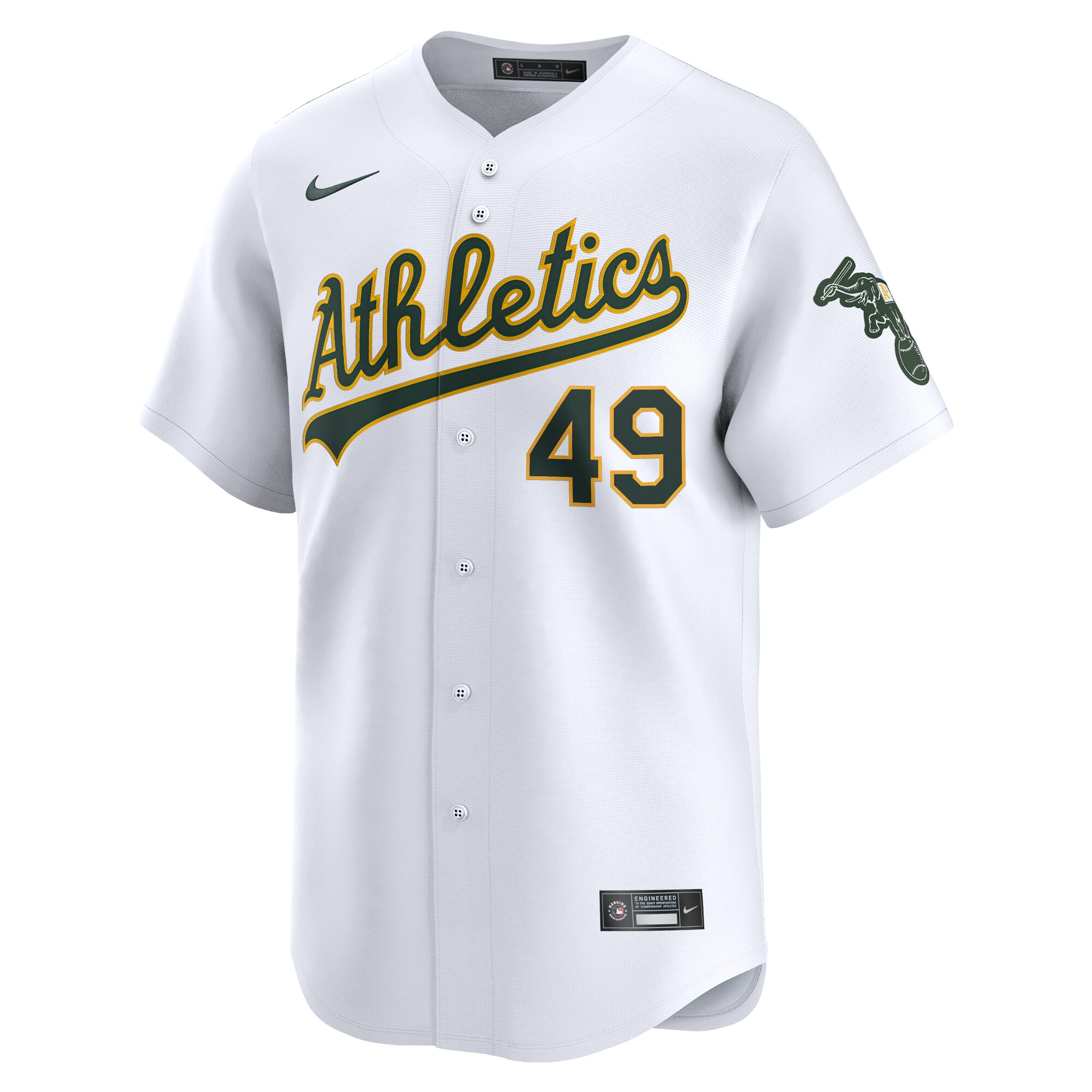 Alternative view of Ryan Noda Oakland Athletics Home Limited Player Baseball Jersey - White