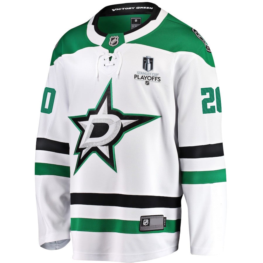 Alternative view of Ryan Suter 20 Dallas Stars 2024 NHL Playoffs Patch Away Breakaway Hockey Jersey - Men - JS427 