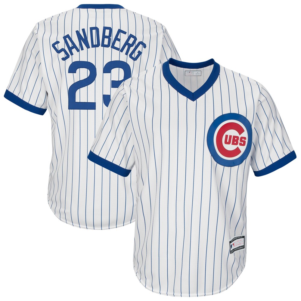 Ryne Sandberg Chicago Cubs Home Cooperstown Collection Player Baseball Jersey - White/royal