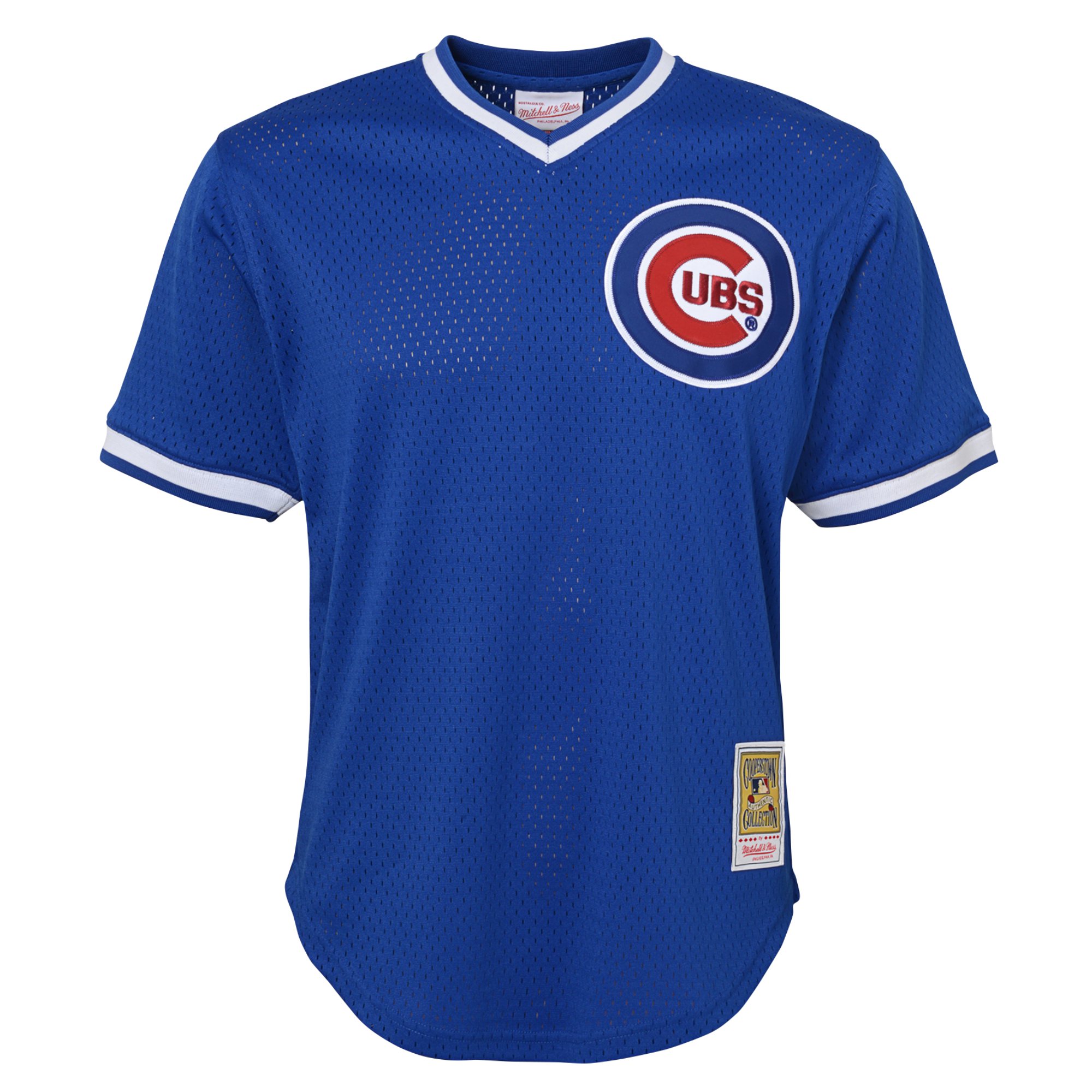 Alternative view of Ryne Sandberg Chicago Cubs Mitchell & Ness Youth Cooperstown CollectionÃƒâ€šÃ‚Â mesh Batting Practice Baseball Jersey - Royal