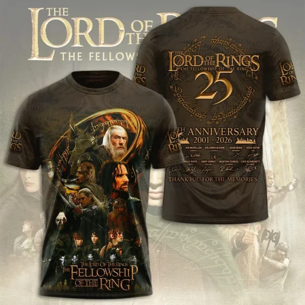The Lord Of The Rings 25th Anniversary 2001-2026 Shirt Birthday Gift For Her Him