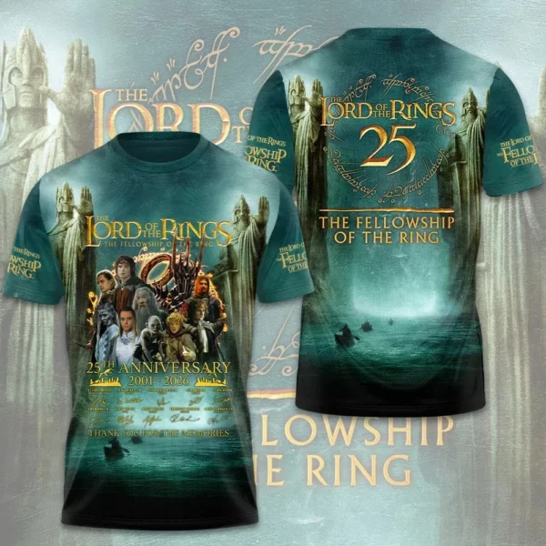The Lord Of The Rings 25th Anniversary 2001-2026 Shirt Birthday Gift For Her Him