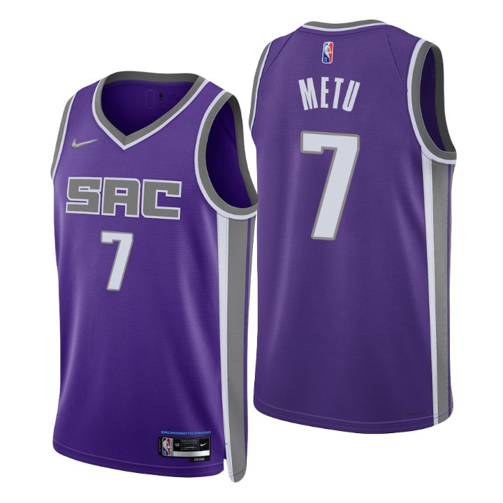 Sacramento Kings Chimezie Metu 75th Anniversary Basketball Jersey