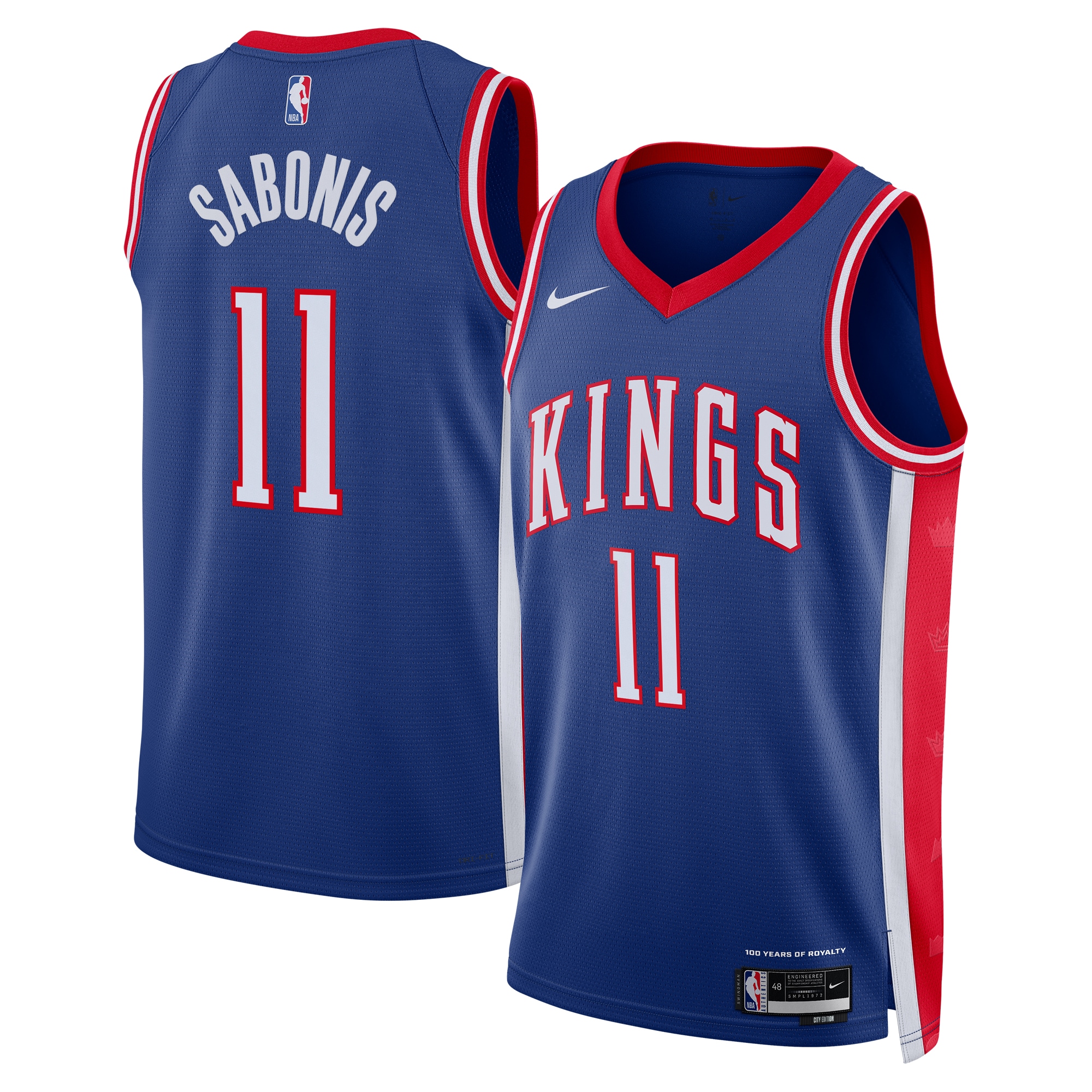 Sacramento Kings City Edition Swingman Basketball Jersey 2024 - Blue - Domantas Sabonis - Unisex - JS558 