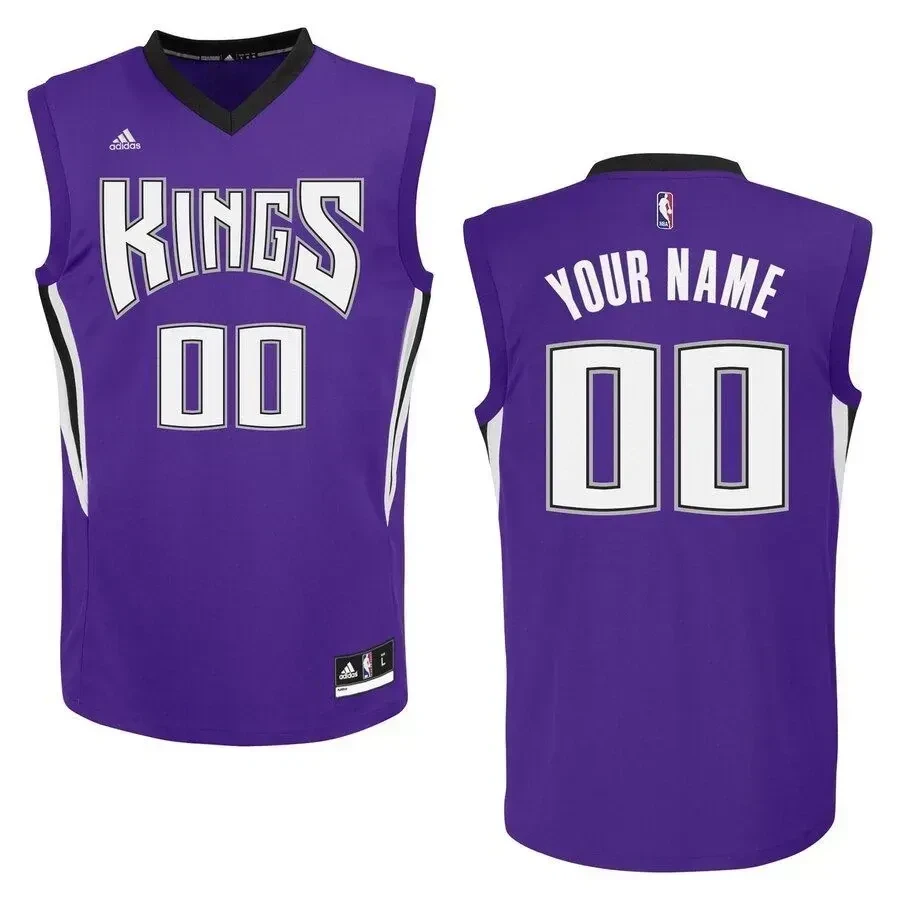 Alternative view of Sacramento Kings Custom Road Basketball Jersey - JS187 