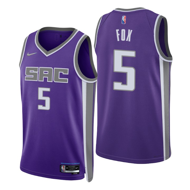 Sacramento Kings De'aaron Fox 75th Anniversary Basketball Jersey