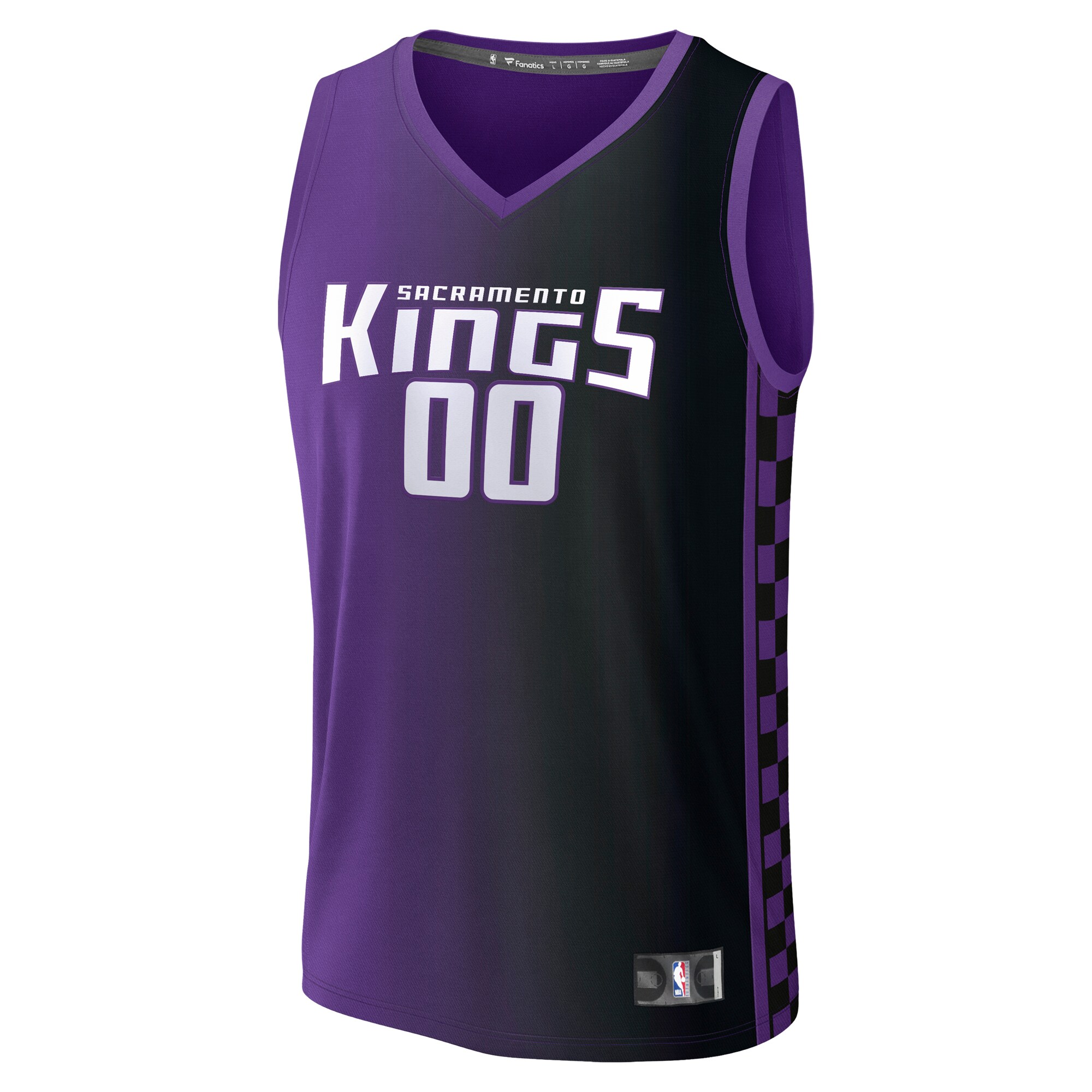 Alternative view of Sacramento Kings Fanatics Custom Fast Break Basketball Jersey - Purple - Statement Edition