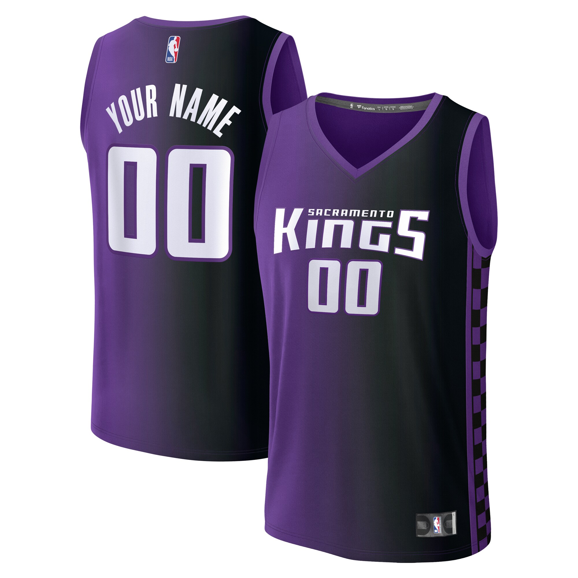 Sacramento Kings Fanatics Youth Custom Fast Break Basketball Jersey - Purple - Statement Edition