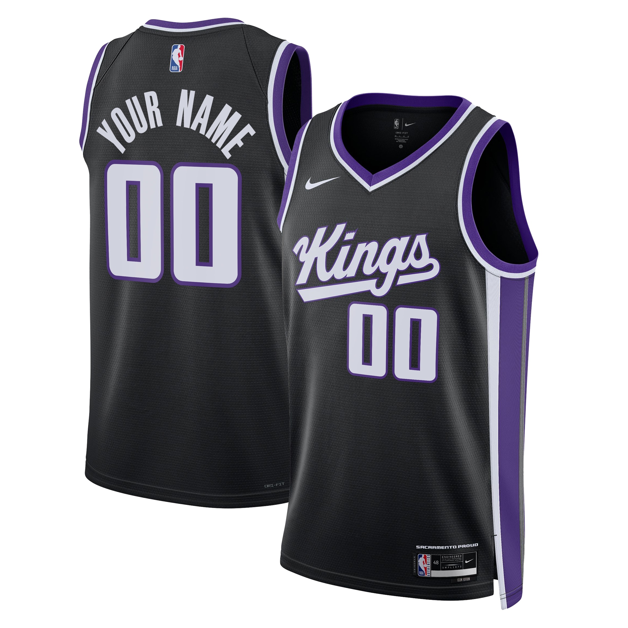 Sacramento Kings Icon Swingman Basketball Jersey - Custom - Unisex - JS443 