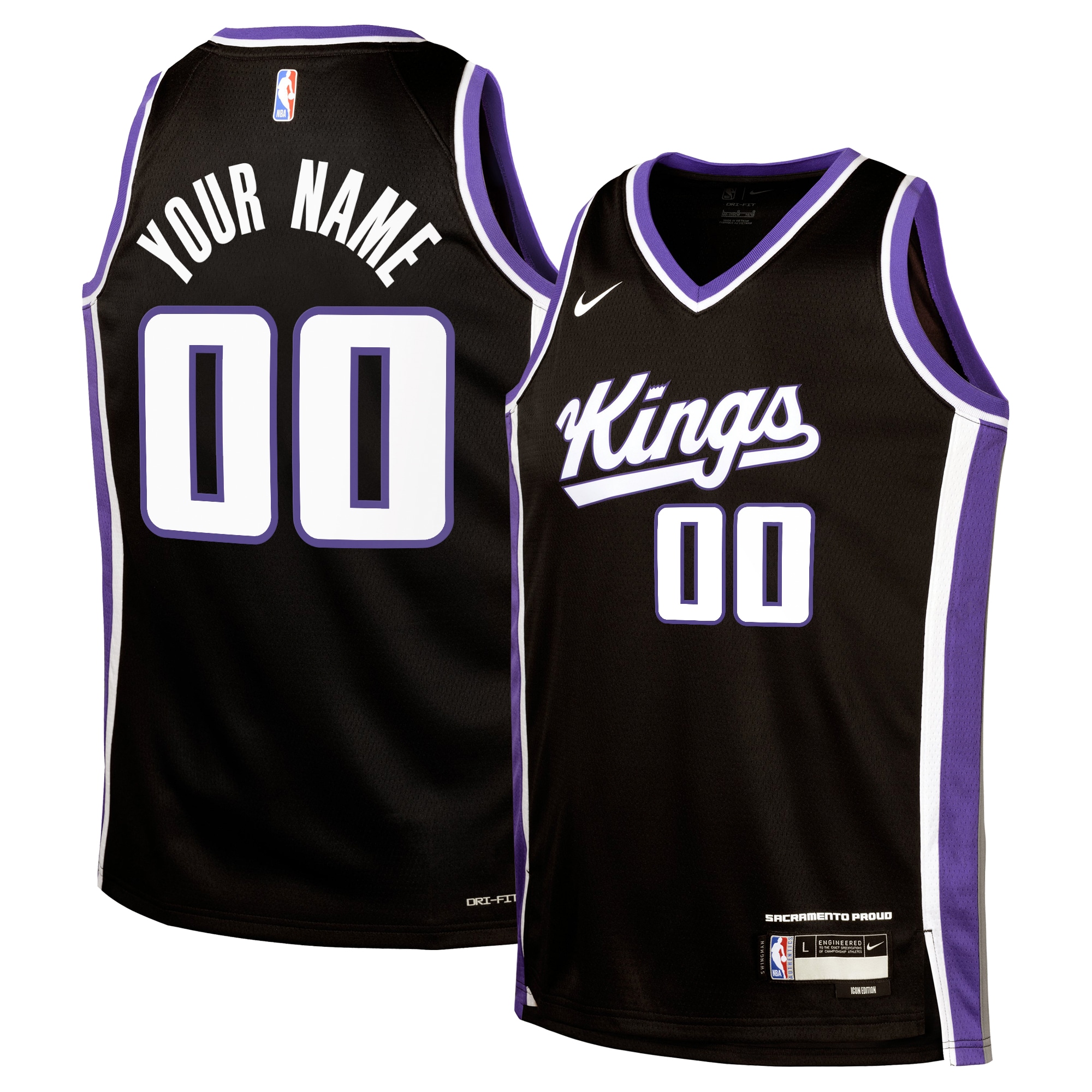 Sacramento Kings Icon Swingman Basketball Jersey - Custom - Youth - JS736 