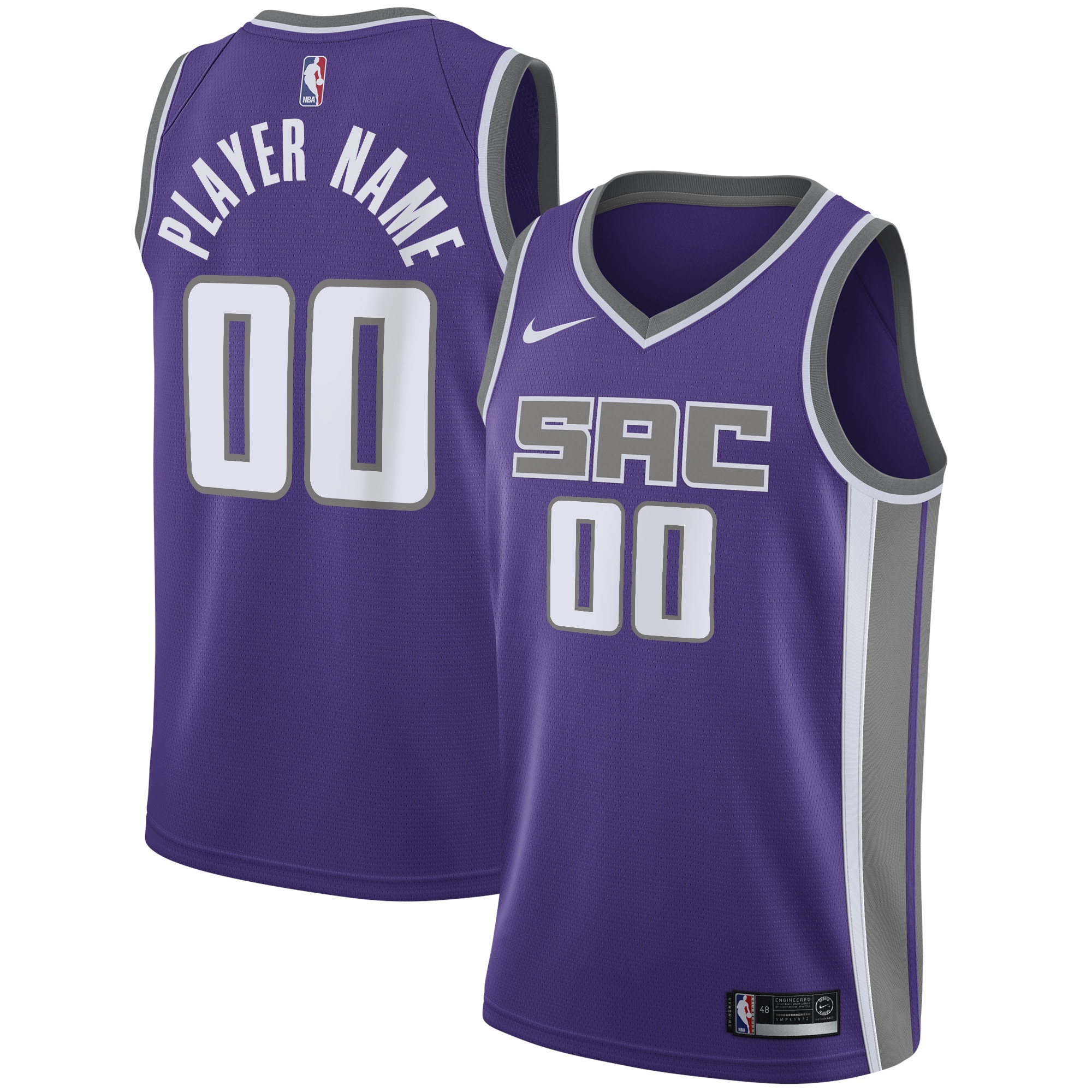 Sacramento Kings Swingman Custom Basketball Jersey Purple - Icon Edition