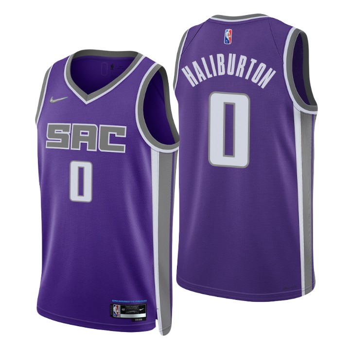Sacramento Kings Tyrese Haliburton 75th Anniversary Basketball Jersey