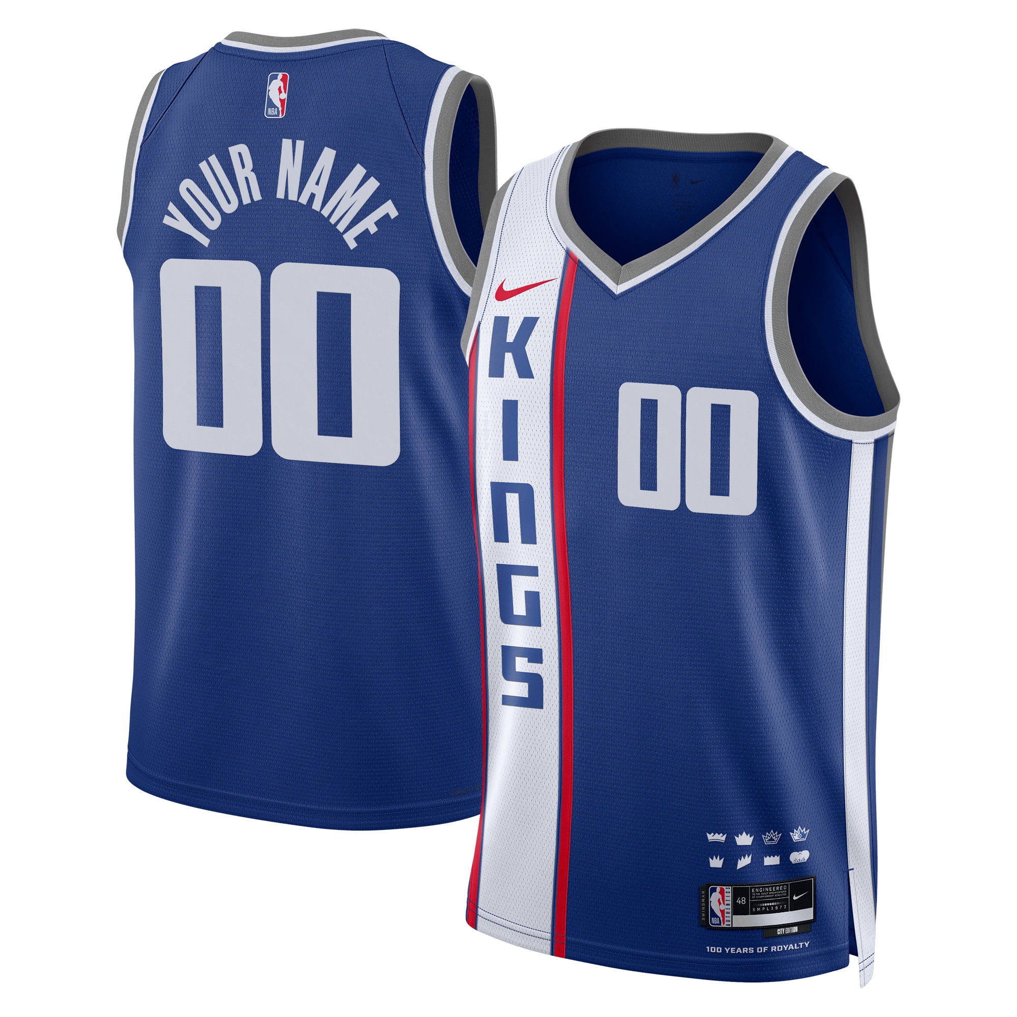 Sacramento Kings Unisex 2023/24 Custom Swingman Basketball Jersey - Blue - City Edition