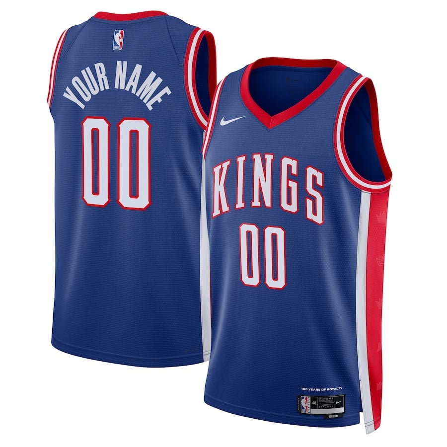 Sacramento Kings Unisex 2024/25 Custom Swingman Basketball Jersey - City Edition - Blue - JS559 