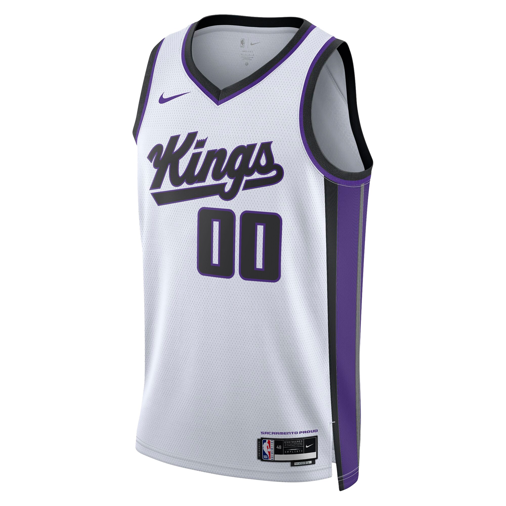 Alternative view of Sacramento Kings Unisex Swingman Custom Basketball Jersey - Association Edition - White