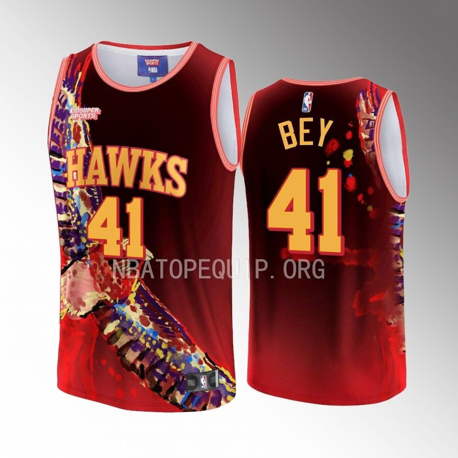 Saddiq Bey 41 Atlanta Hawks NBA & KidSuper Studios Unisex Hometown Basketball Jersey - JS412 