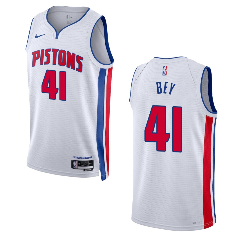 Saddiq Bey White Association Edition 2022-23 Detroit Pistons Swingman Basketball Jersey