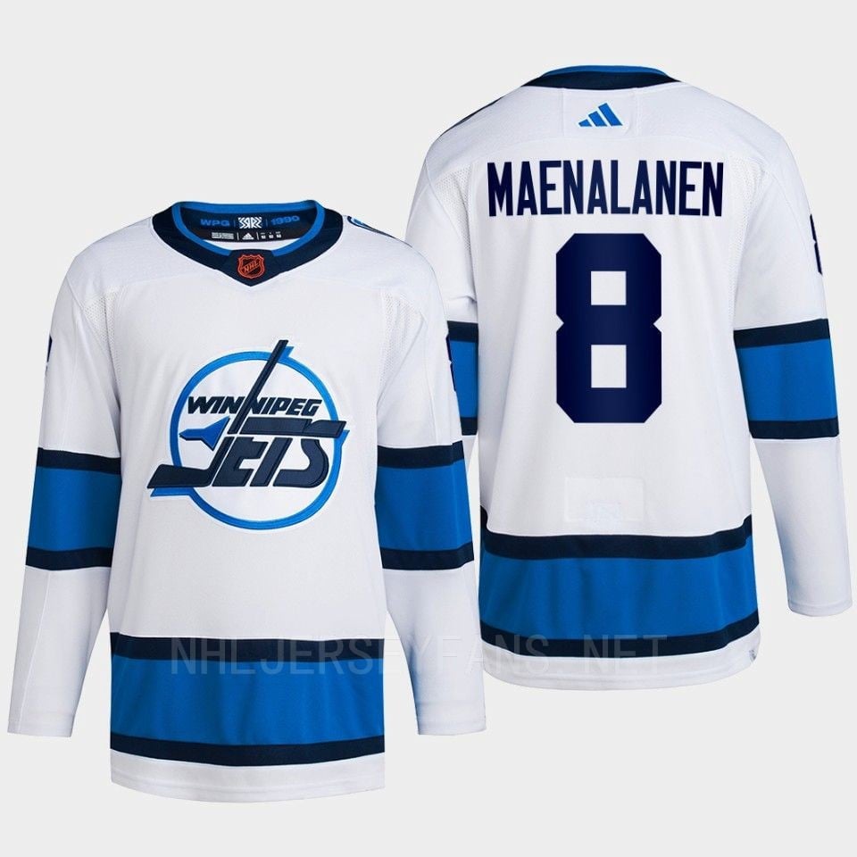 Saku Maenalanen 8 Reverse Retro 2.0 2022 Winnipeg Jets White Hockey Jersey Primegreen - JS933 