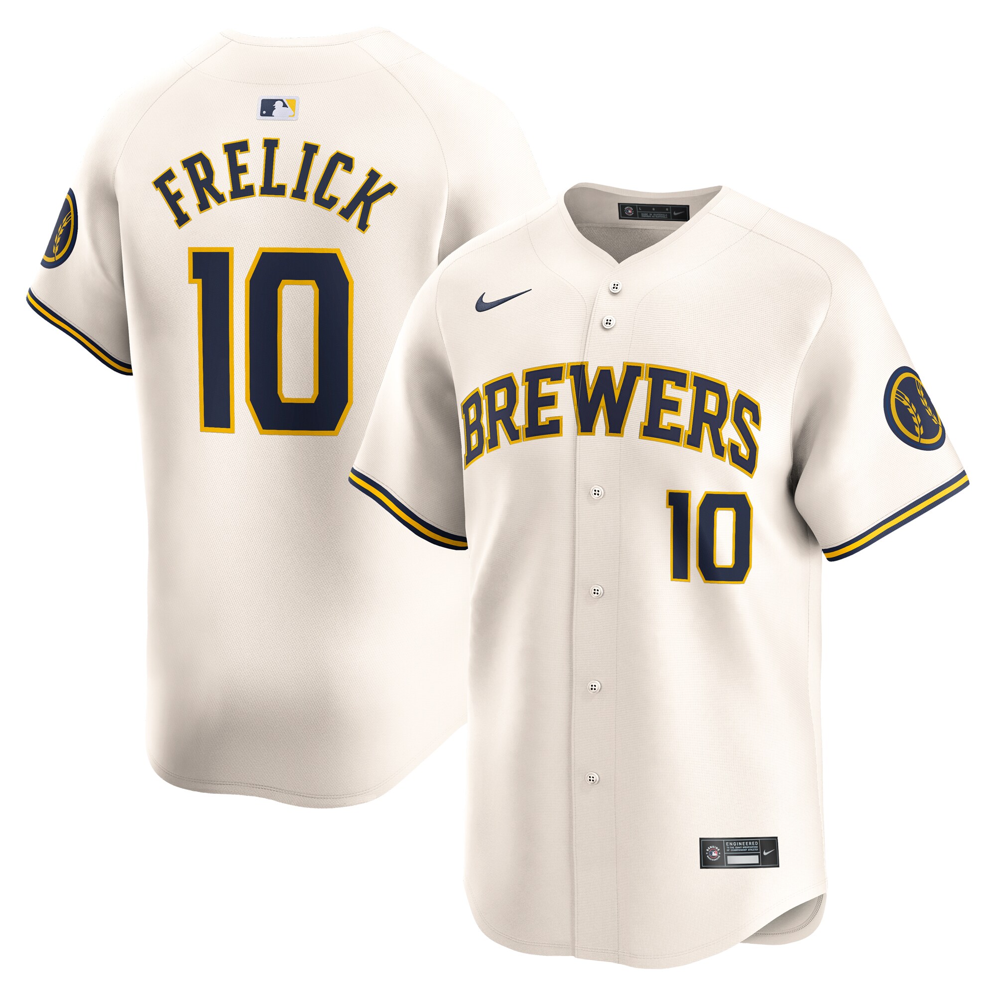 Sal Frelick Milwaukee Brewers Home Limited Player Baseball Jersey - Cream