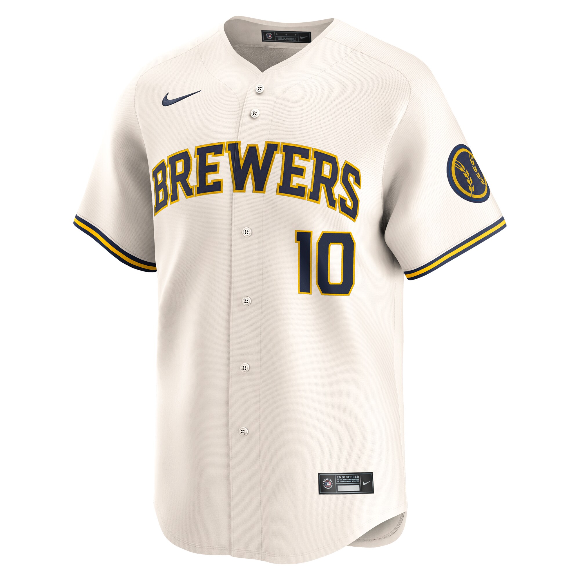 Alternative view of Sal Frelick Milwaukee Brewers Home Limited Player Baseball Jersey - Cream