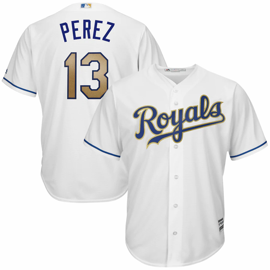 Salvador Perez Kansas City Royals Majestic 2017 Home Cool Base Replica Baseball Jersey - White