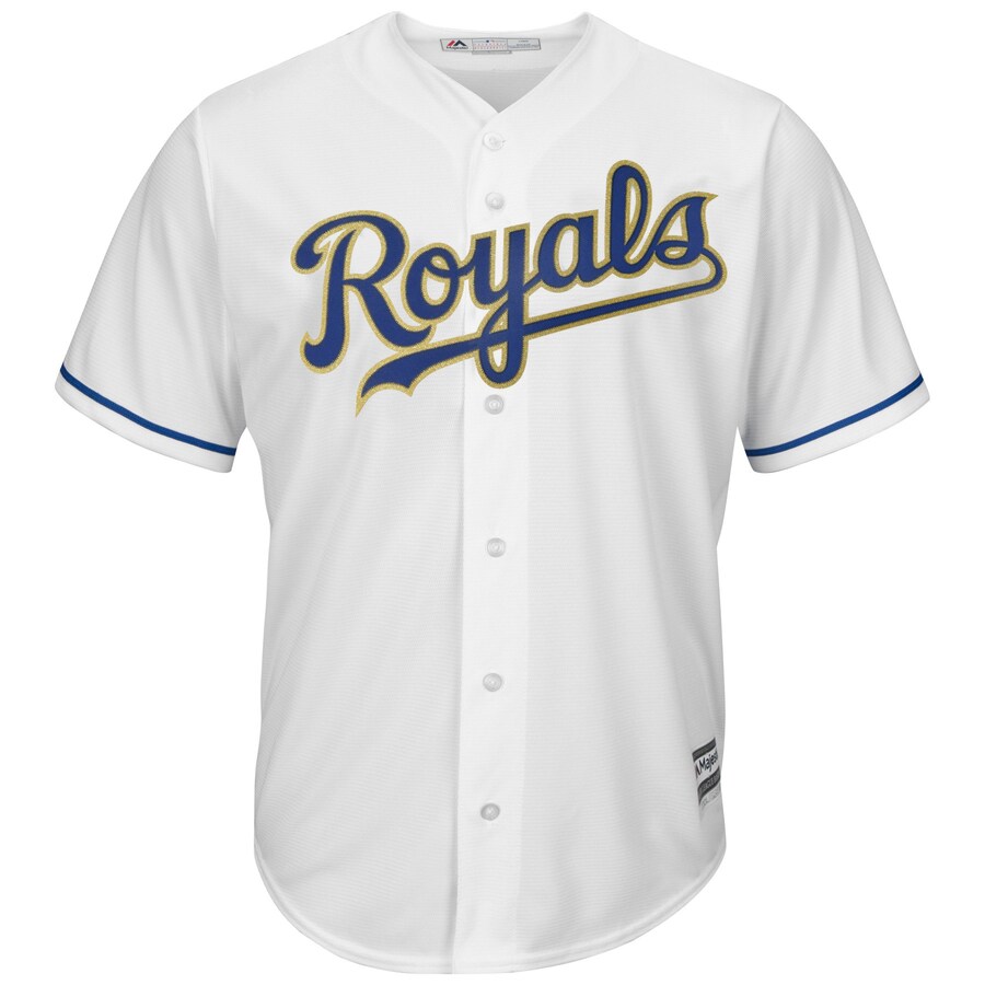Alternative view of Salvador Perez Kansas City Royals Majestic 2017 Home Cool Base Replica Baseball Jersey - White
