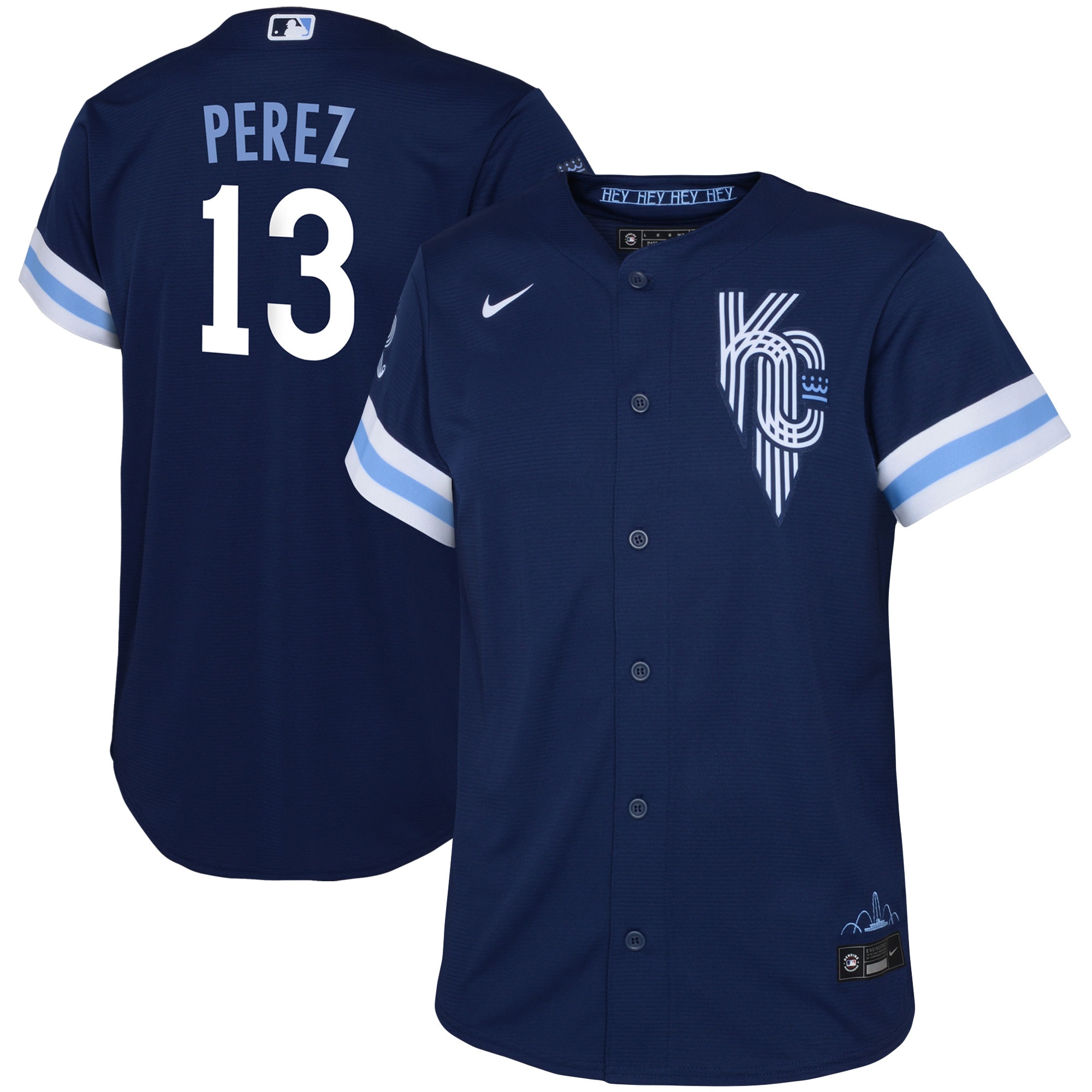 Salvador Perez Kansas City Royals Toddler City Connect Replica Player Baseball Jersey - Navy