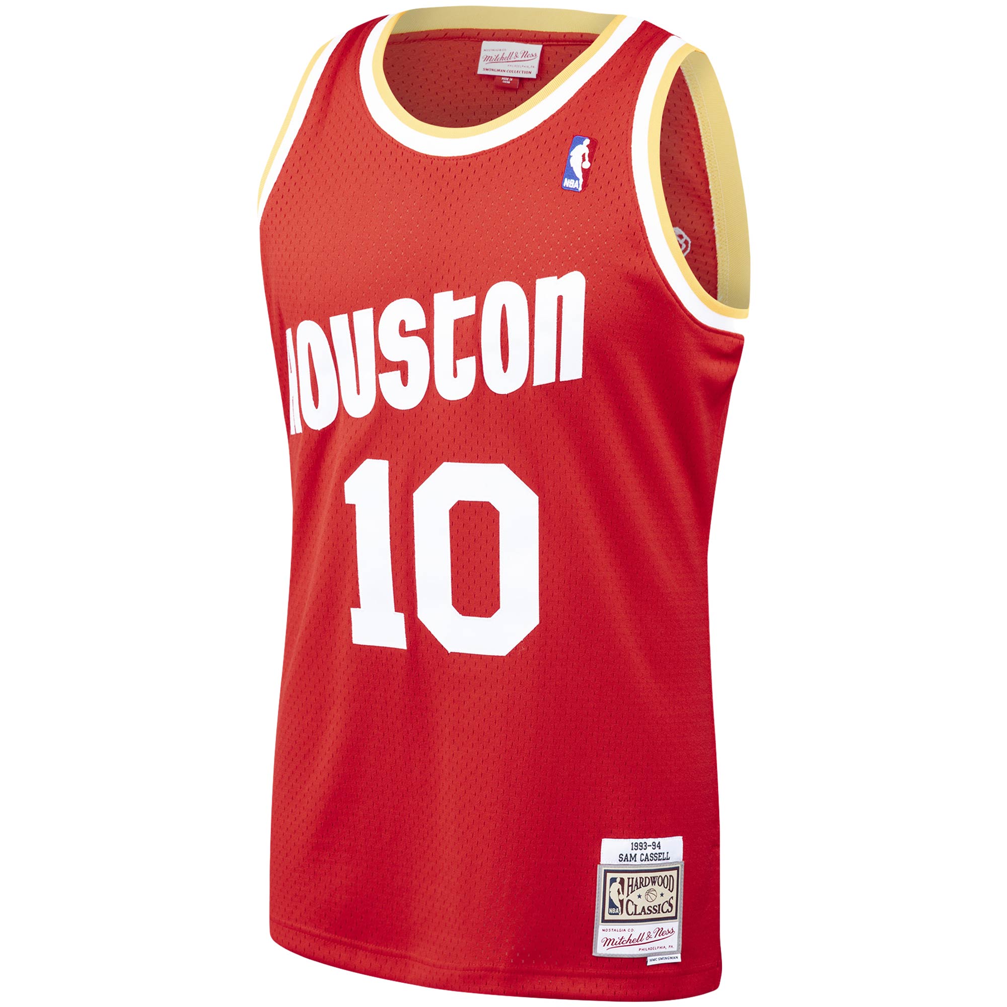 Alternative view of Sam Cassell Houston Rockets Mitchell & Ness 1993/94 Hardwood Classics Swingman Basketball Jersey - Red