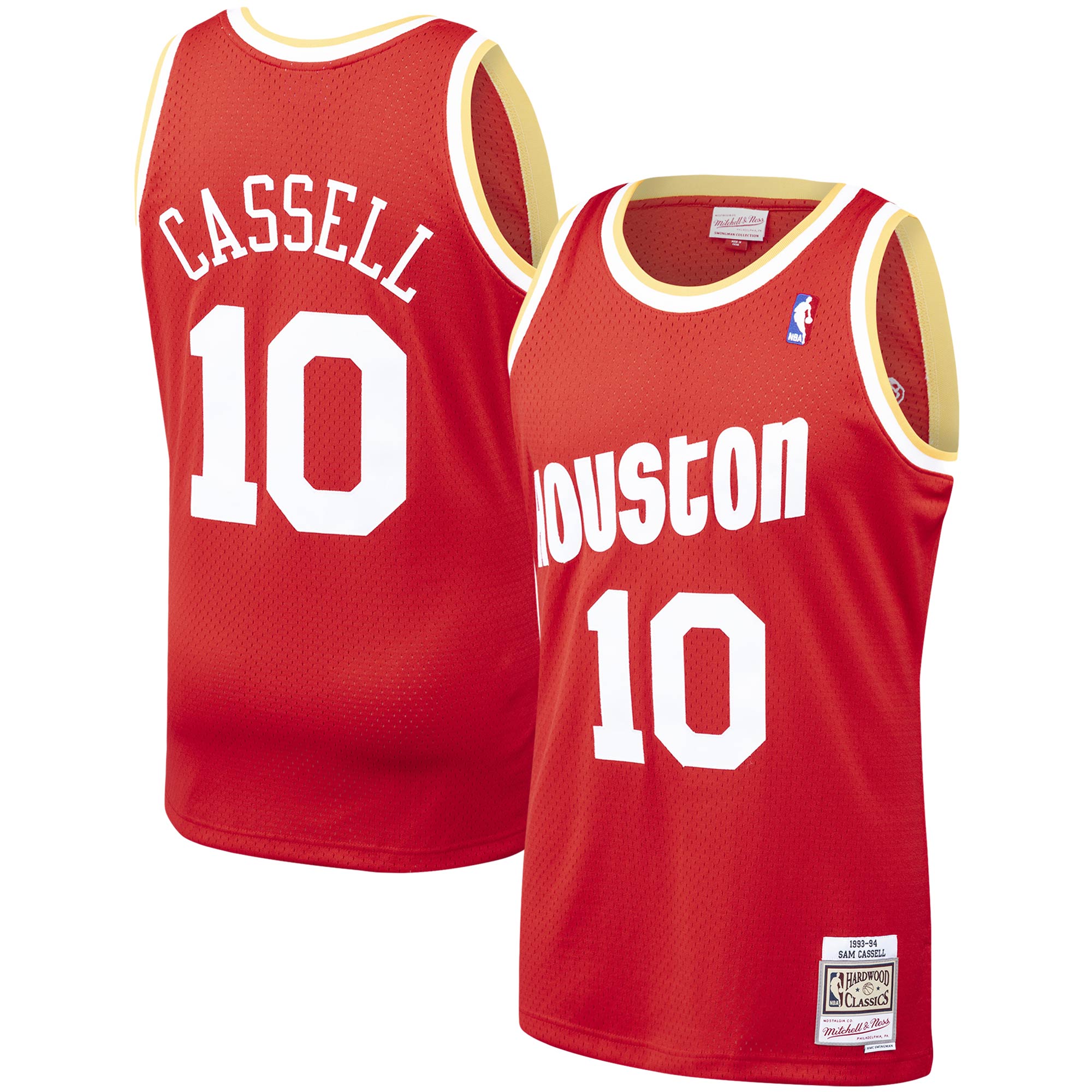 Sam Cassell Houston Rockets Mitchell & Ness 1993/94 Hardwood Classics Swingman Basketball Jersey - Red