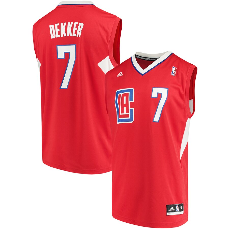 Sam Dekker La Clippers Adidas Road Replica Basketball Jersey - Red
