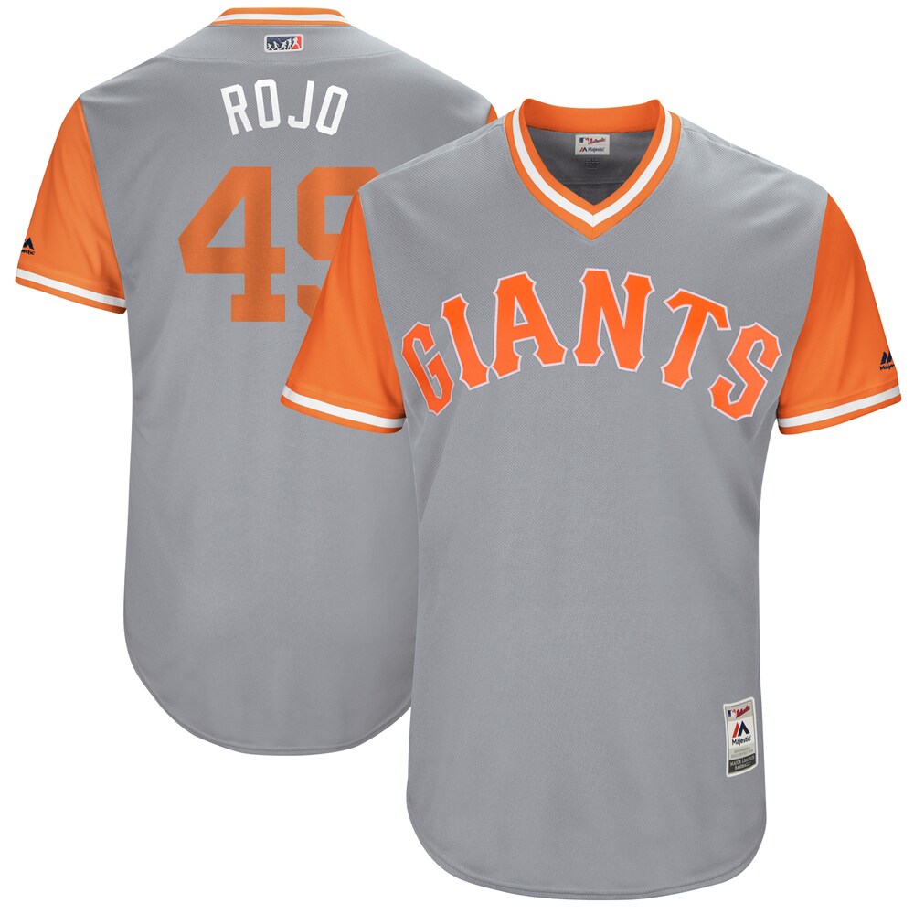 Sam Dyson "rojo" San Francisco Giants Majestic 2017 Players Weekend Baseball Jersey - Gray