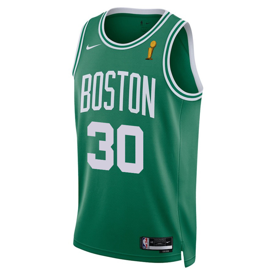 Alternative view of Sam Hauser 30 Boston Celtics 2024 FINALS CHAMPIONS Basketball Jersey - Icon Edition - Kelly Green - JS674