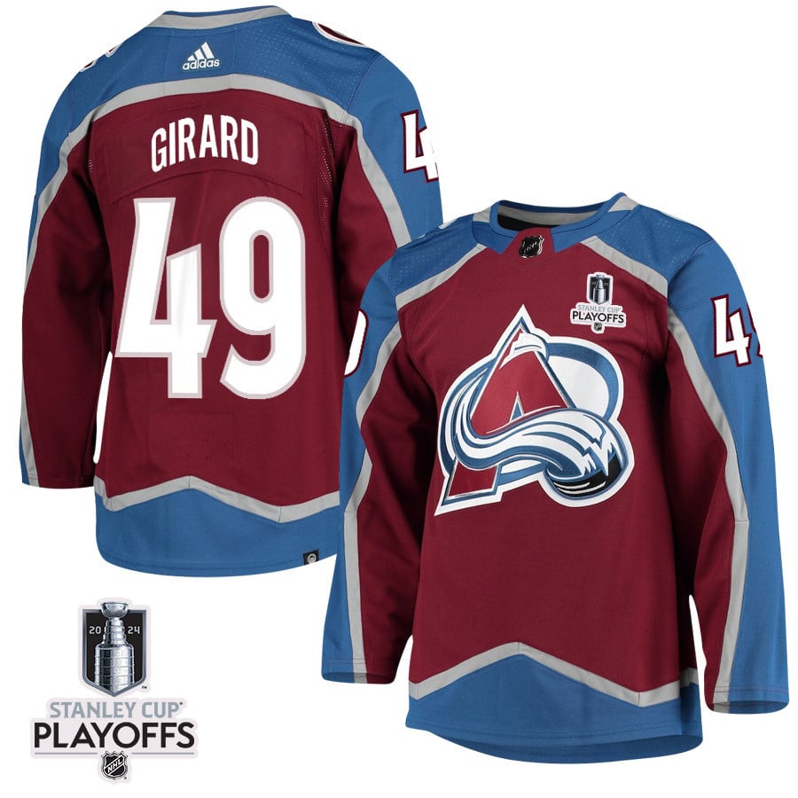 Samuel Girard 49 Colorado Avalanche 2024 NHL Playoffs Patch Home Hockey Jersey - Men - JS606 